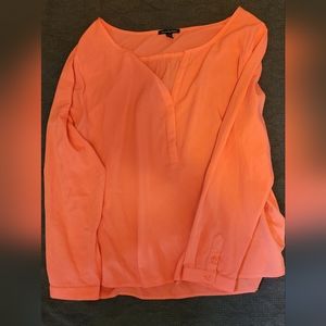 American Eagle Womens Size XL Coral Long Sleeve Blouse